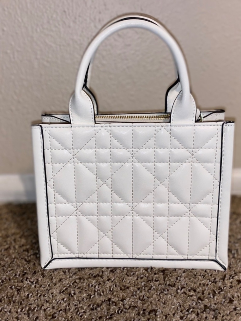 Dior book tote in white macrocannage calfskin - Picture 4 of 5